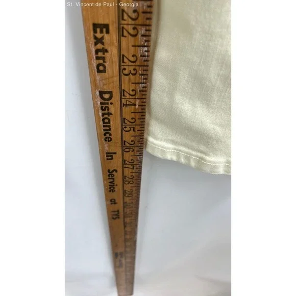 Lilly Pulitzer Button Fly Chino Pants Women's Size 4 Cream Boho Preppy - Picture 8 of 9